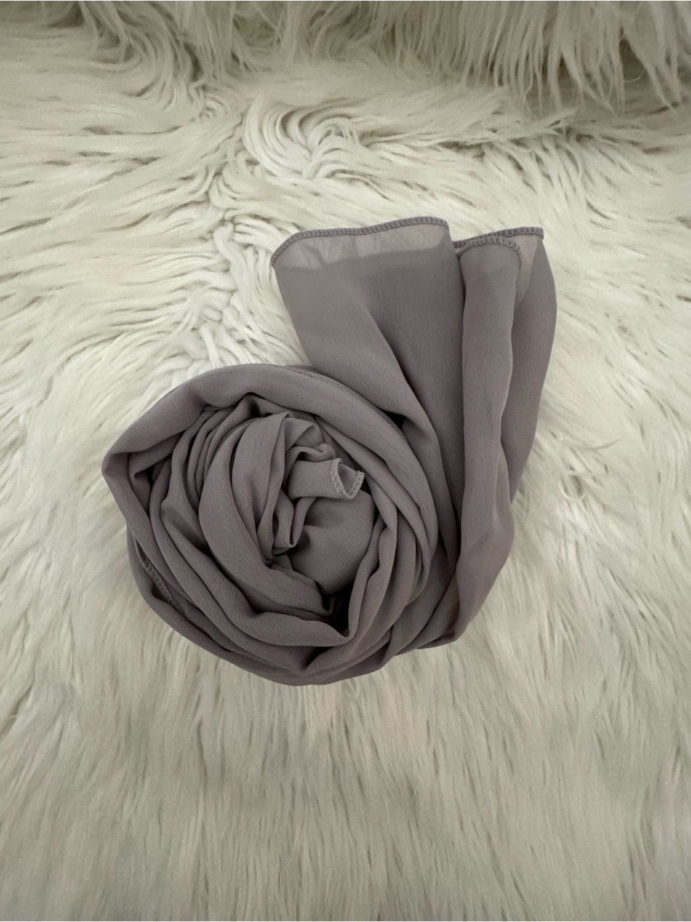 Light Silver Gray Chiffon Scarf - Versatile Women’s Accessory